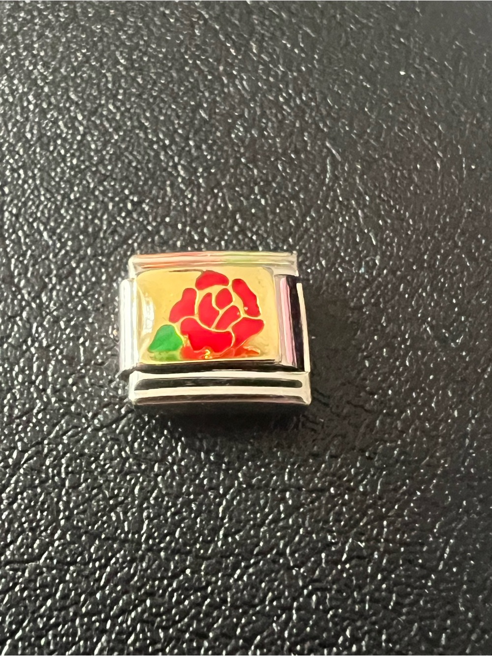 Hibiscus Italian stainless steel charm